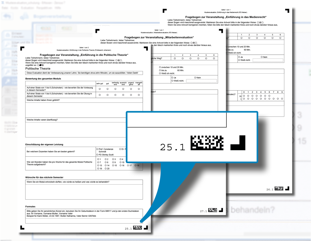 Beispiel eines Papier-Fragebogens in Zensus Bildschirmfoto vom Online-Fragebogen in Zensus